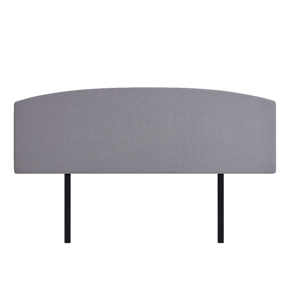 Linen Fabric King Bed Curved Headboard Bedhead - Slate Ash V63-839871