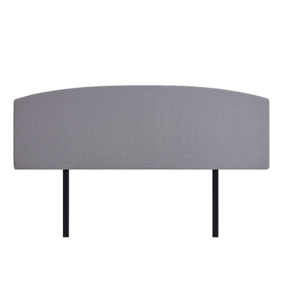 Linen Fabric King Bed Curved Headboard Bedhead - Slate Ash V63-839871