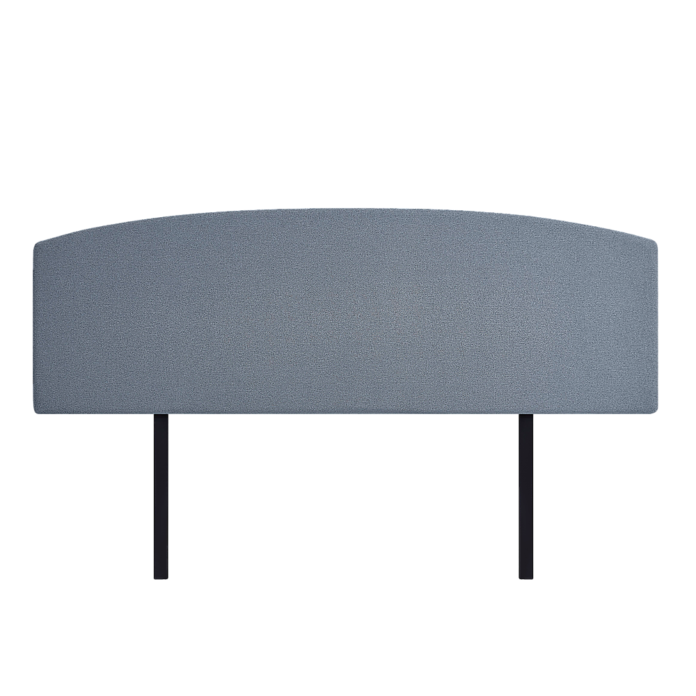 Linen Fabric King Bed Curved Headboard Bedhead - Berlin Blue V63-839911