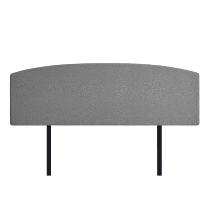 Linen Fabric King Bed Curved Headboard Bedhead - Night Ash V63-839921