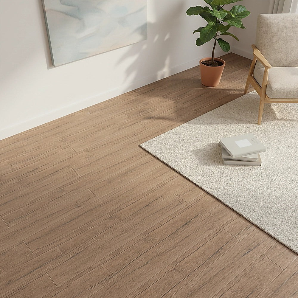 Vinyl Floor Tiles Self Adhesive Flooring Elm Wood Grain 16 Pack 2.3SQM V63-839941