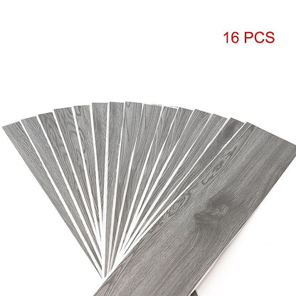 Vinyl Floor Tiles Self Adhesive Flooring Premium Grey Oak Wood 16 Pack 2.3SQM