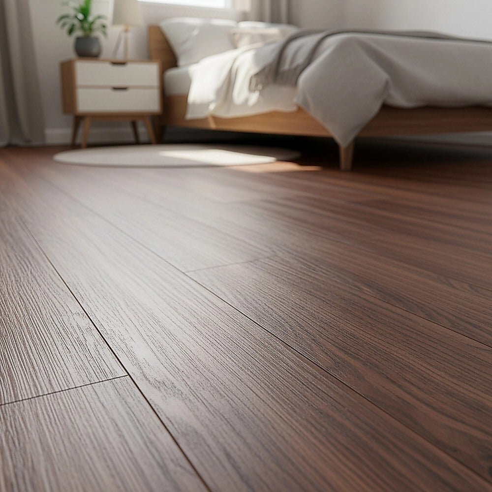 Vinyl Floor Tiles Self Adhesive Flooring Teak Wood Grain 16 Pack 2.3SQM V63-839961