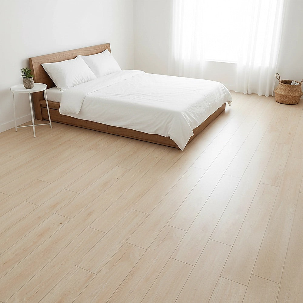 Vinyl Floor Tiles Self Adhesive Flooring Natural Light Oak Wood 16 Pack 2.3SQM