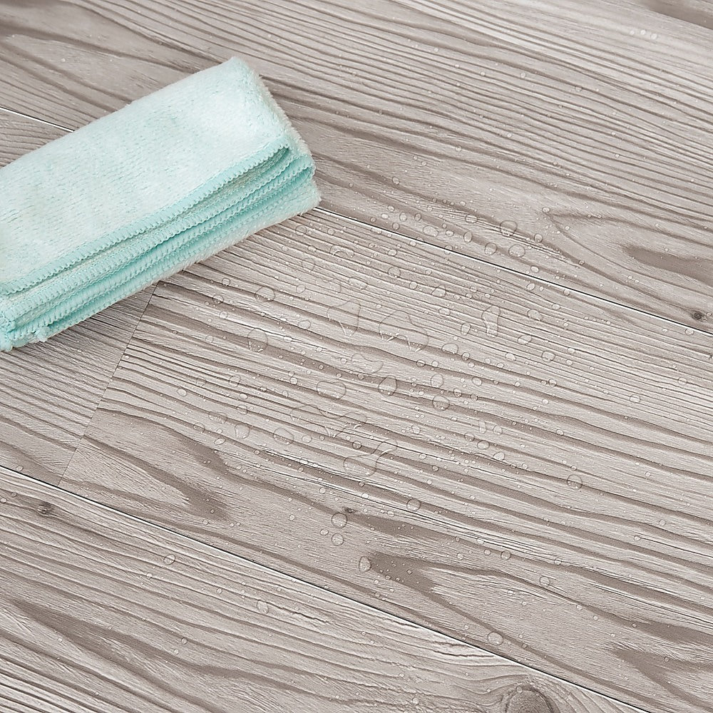 Vinyl Floor Tiles Self Adhesive Flooring Water Dyed Walnut Black Wood Grain 16 Pack 2.3SQM V63-839991