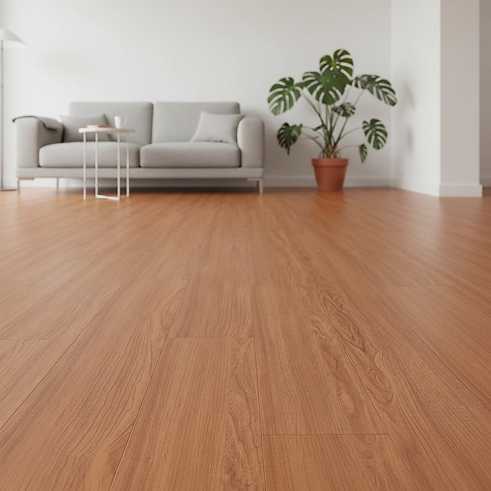 Vinyl Floor Tiles Self Adhesive Flooring African Mahogany Wood Grain 16 Pack 2.3SQM V63-840011