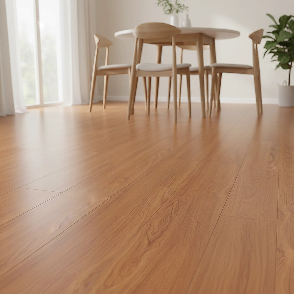 Vinyl Floor Tiles Self Adhesive Flooring African Mahogany Wood Grain 16 Pack 2.3SQM V63-840011
