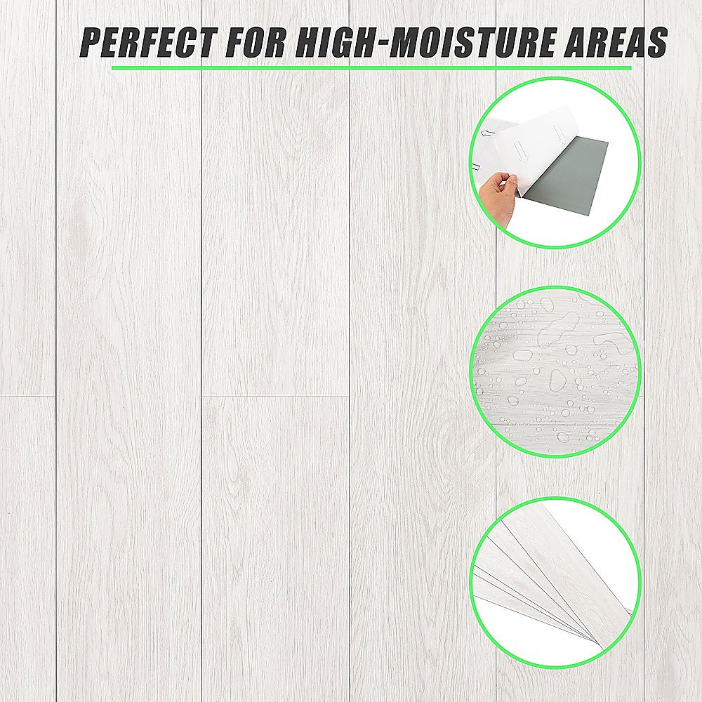Vinyl Floor Tiles Self Adhesive Flooring Ramin Wood Grain 16 Pack 2.3SQM V63-840021