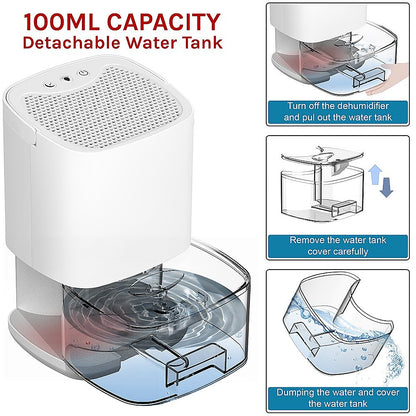 1000ML Mini Dehumidifier Portable Air Dryer Office Moisture Absorber Machine V63-840051
