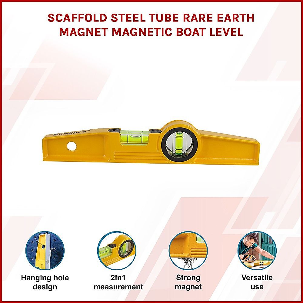 Scaffold Steel Tube Rare Earth Magnet Magnetic Boat Level For Accurate Levelling V63-840061