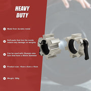 Aluminium Olympic Lock Collars Pair Barbell Clamps Clips Quick V63-840081