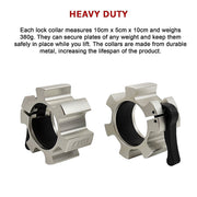 Aluminium Olympic Lock Collars Pair Barbell Clamps Clips Quick V63-840081