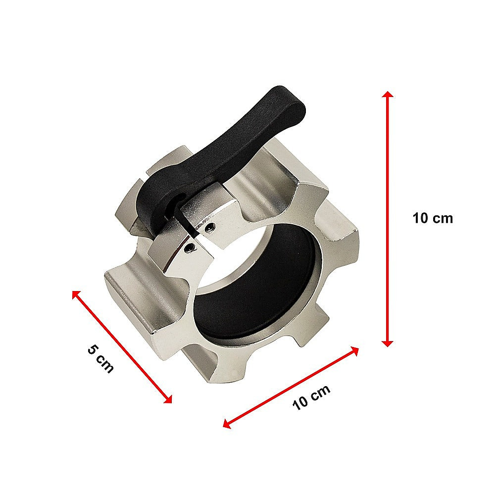 Aluminium Olympic Lock Collars Pair Barbell Clamps Clips Quick V63-840081