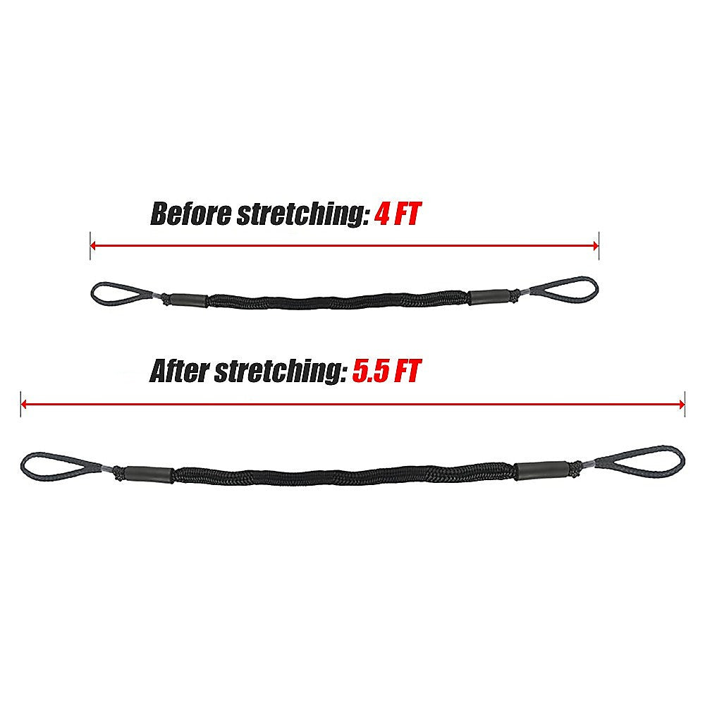 4 Pack Marine Bungee Dock Line Boat Mooring Rope Anchor Cord Stretch V63-840231