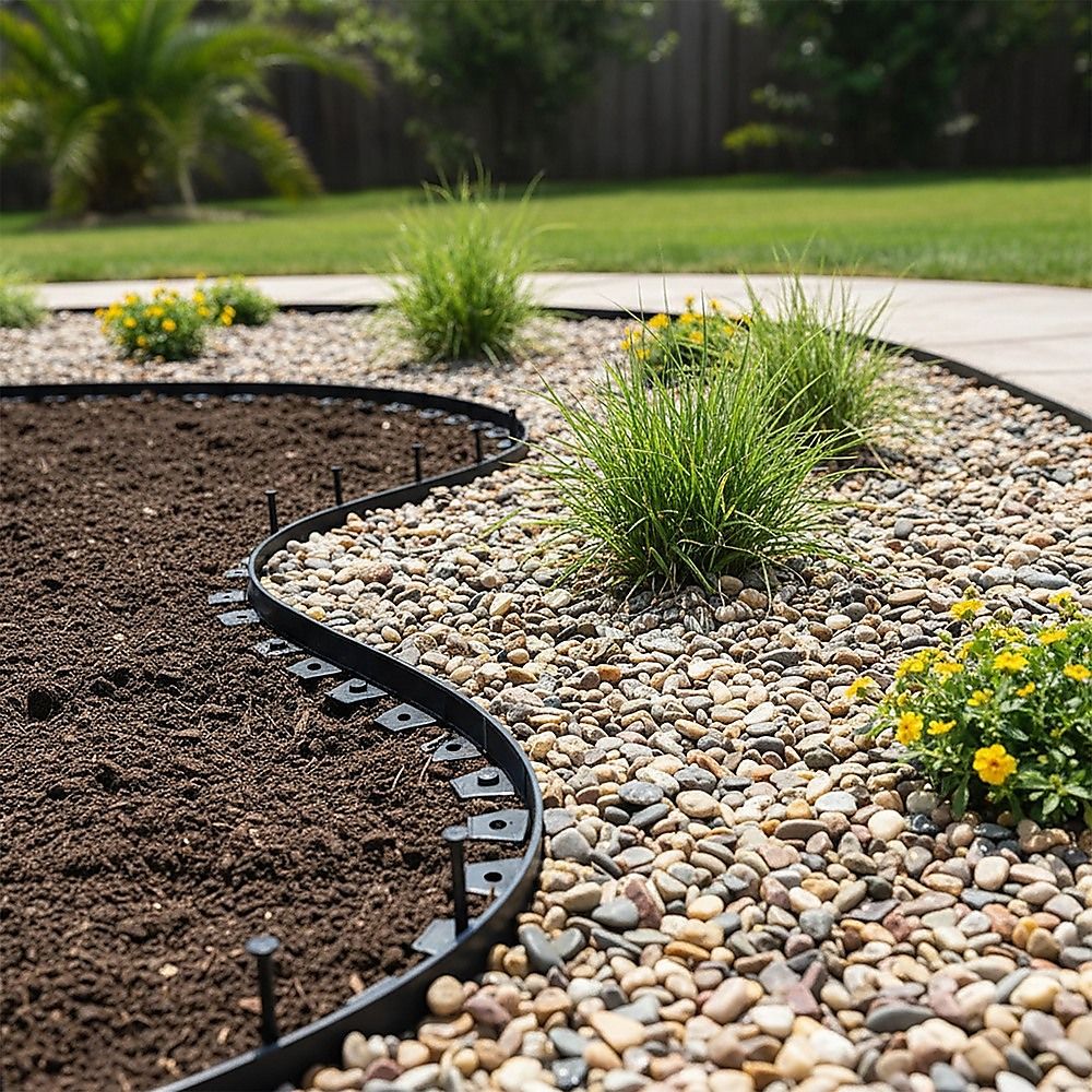 Landscape No Dig Lawn Garden Edging Kit 10m Flexible Durable Border Paver V63-840281