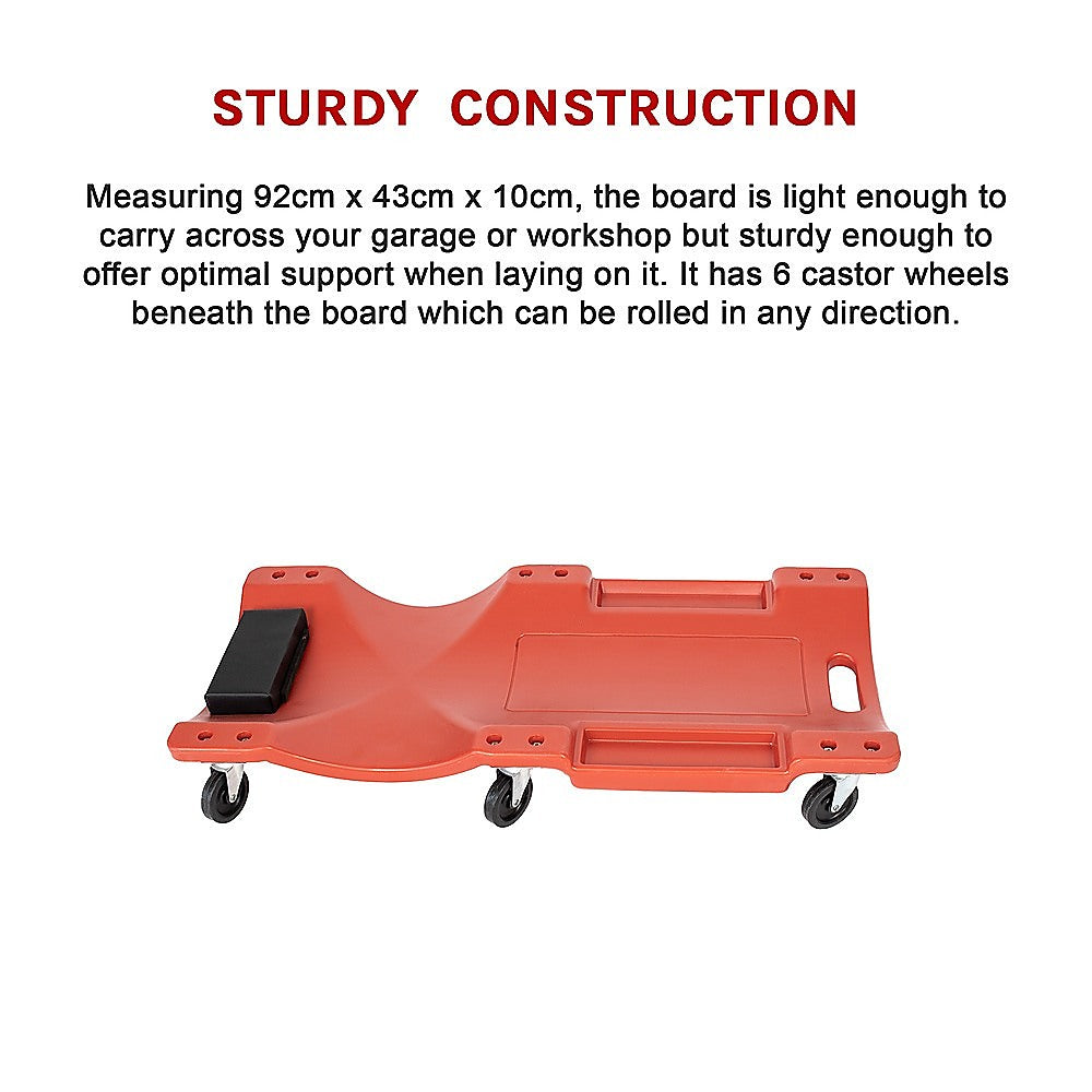 92cm Professional Rolling Mechanics Car Creeper Crawler Board Under Car Tool V63-840321
