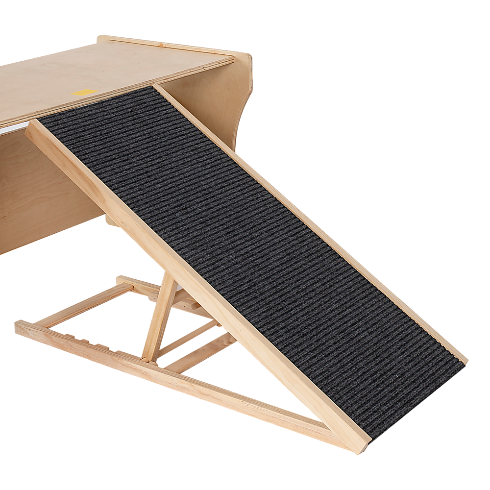Foldable Dog Pet Ramp Adjustable Height Dogs Stairs for Bed Sofa Car 100cm V63-840351