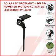 Solar LED Spotlight - Solar-powered motion-activated LED security light V63-840361