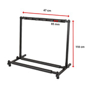 Guitar Stand 5 Holder Guitar Folding Stand Rack Band Stage Bass Acoustic Guitar V63-840371