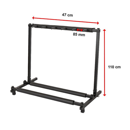 Guitar Stand 5 Holder Guitar Folding Stand Rack Band Stage Bass Acoustic Guitar V63-840371