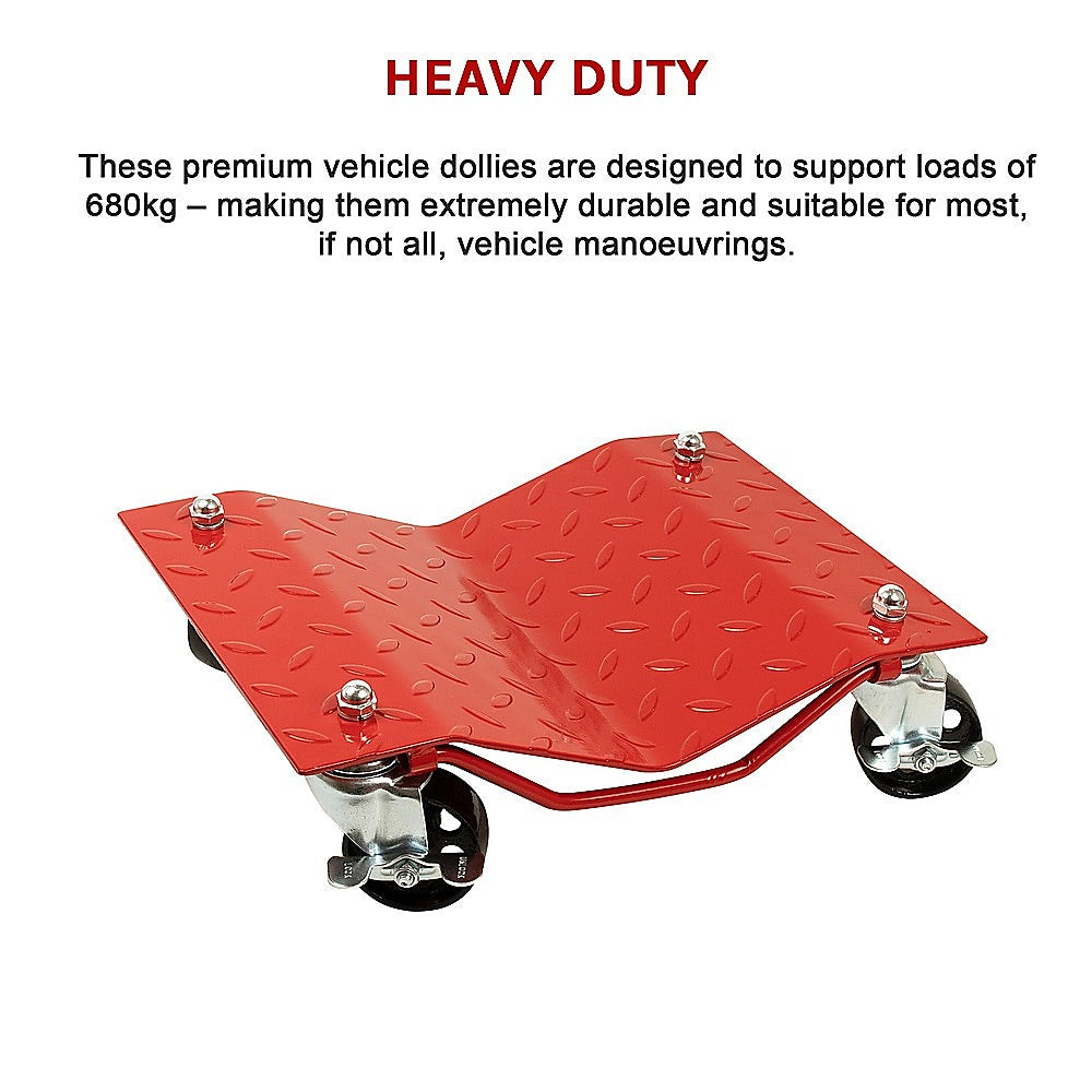 Auto Dolly Car Dolly Wheel Tire 12"x16" Skate 6000lb Repair Slide Set of (4) V63-840401