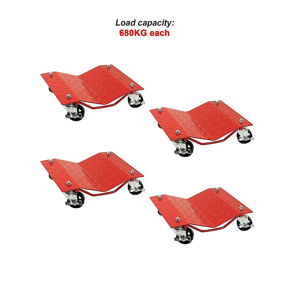 Auto Dolly Car Dolly Wheel Tire 12"x16" Skate 6000lb Repair Slide Set of (4) V63-840401