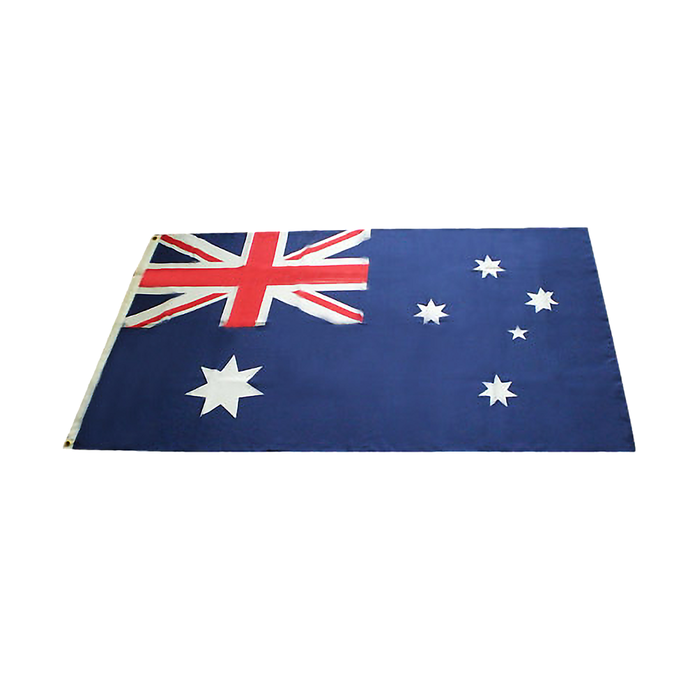 Australian Flag Heavy Duty Woven Spun Poly Australia Flag Metal Clips V63-840431