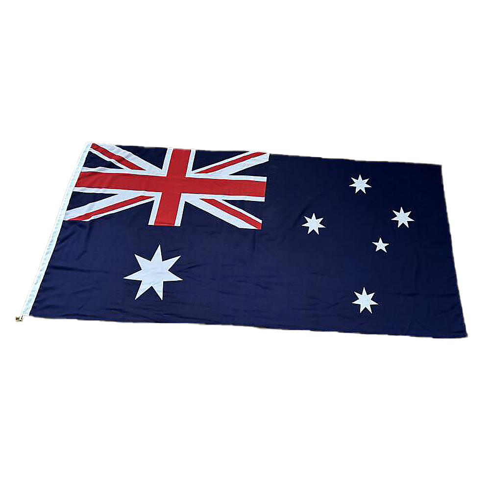 Australian Flag Heavy Duty Woven Spun Poly Australia Flag Metal Clips V63-840431