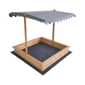 Kids Wooden Toy Sandpit with Adjustable Canopy V63-840451
