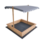 Kids Wooden Toy Sandpit with Adjustable Canopy V63-840451