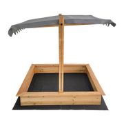 Kids Wooden Toy Sandpit with Adjustable Canopy V63-840451