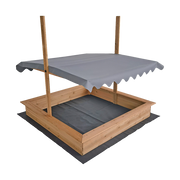Kids Wooden Toy Sandpit with Adjustable Canopy V63-840451