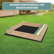 Wooden Kids Backyard Sandbox Children Outdoor Play Toy Sandpit V63-840471