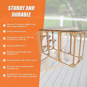 180cm Large Cat Enclosure Wooden Outdoor Cage with 3 Platforms V63-840481