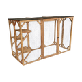 180cm Large Cat Enclosure Wooden Outdoor Cage with 3 Platforms V63-840481