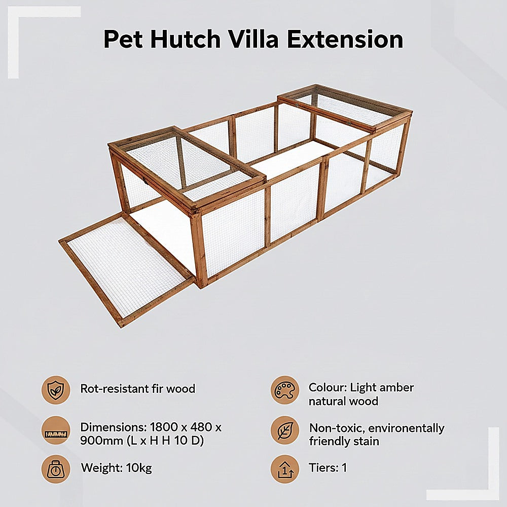 Chicken coop LARGE Run Guinea Pig Cage Villa Extension Rabbit hutch house pen V63-840511