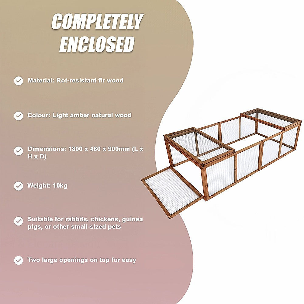 Chicken coop LARGE Run Guinea Pig Cage Villa Extension Rabbit hutch house pen V63-840511