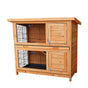 Large Rabbit Hutch with BASE Chicken Coop 2 Storey Guinea Pig Pet Cage House V63-840521