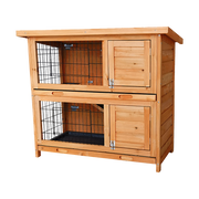 Large Rabbit Hutch with BASE Chicken Coop 2 Storey Guinea Pig Pet Cage House V63-840521