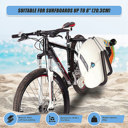 Adjustable Surfboard Skimboard Bicycle Rack Carrier V63-840531