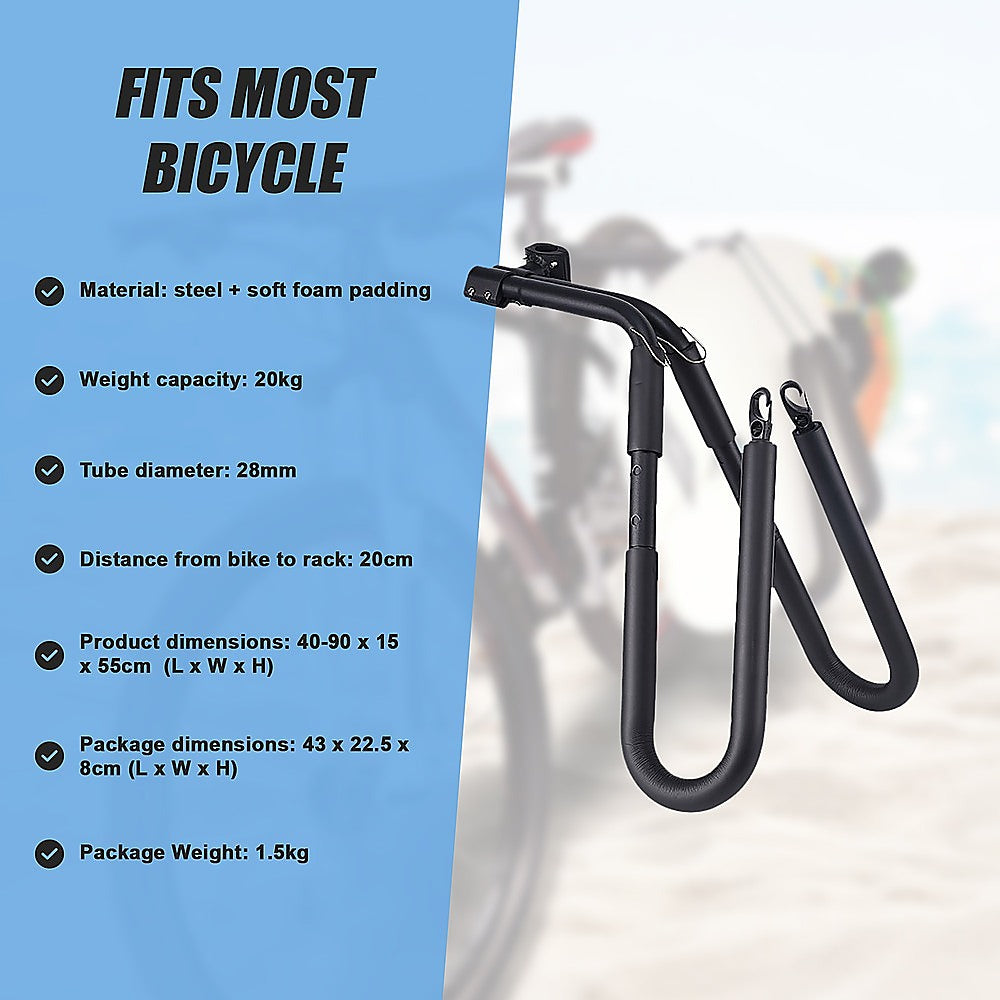 Adjustable Surfboard Skimboard Bicycle Rack Carrier V63-840531