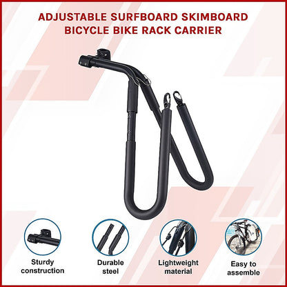 Adjustable Surfboard Skimboard Bicycle Rack Carrier V63-840531