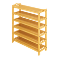 6 Layers Natural Wood Bamboo Shelf Entryway Storage Shoe Rack Home Furniture V63-840561