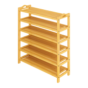 6 Layers Natural Wood Bamboo Shelf Entryway Storage Shoe Rack Home Furniture V63-840561