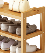 6 Layers Natural Wood Bamboo Shelf Entryway Storage Shoe Rack Home Furniture V63-840561