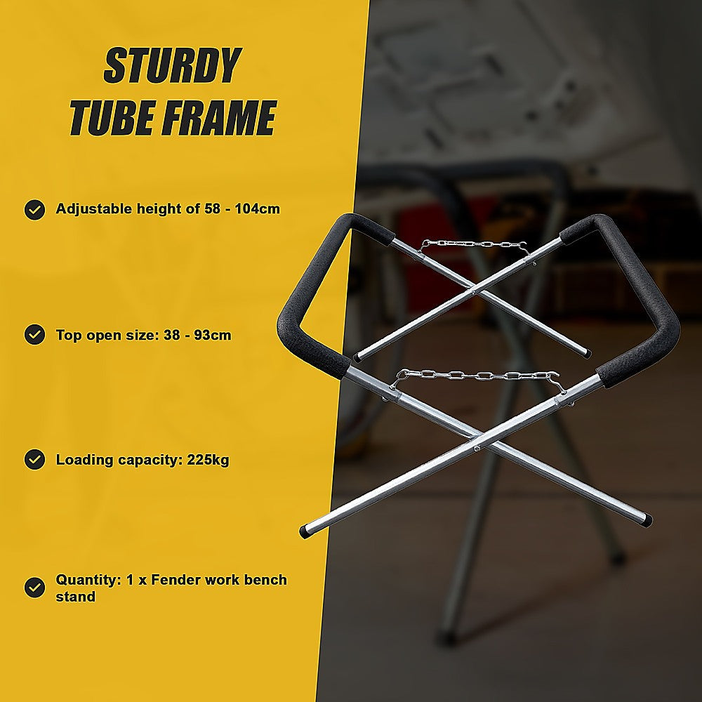 Fender Work Bench Panel Stand Curved Legs Panel Repair Beating Spray Painting V63-840581