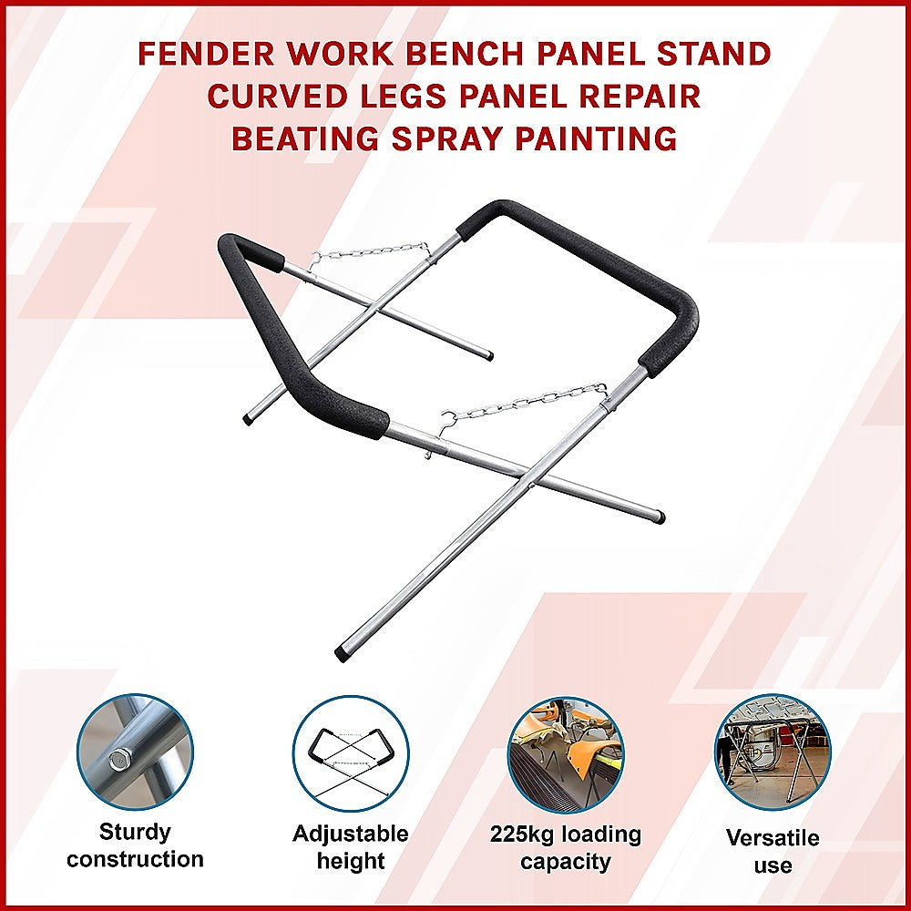 Fender Work Bench Panel Stand Curved Legs Panel Repair Beating Spray Painting V63-840581