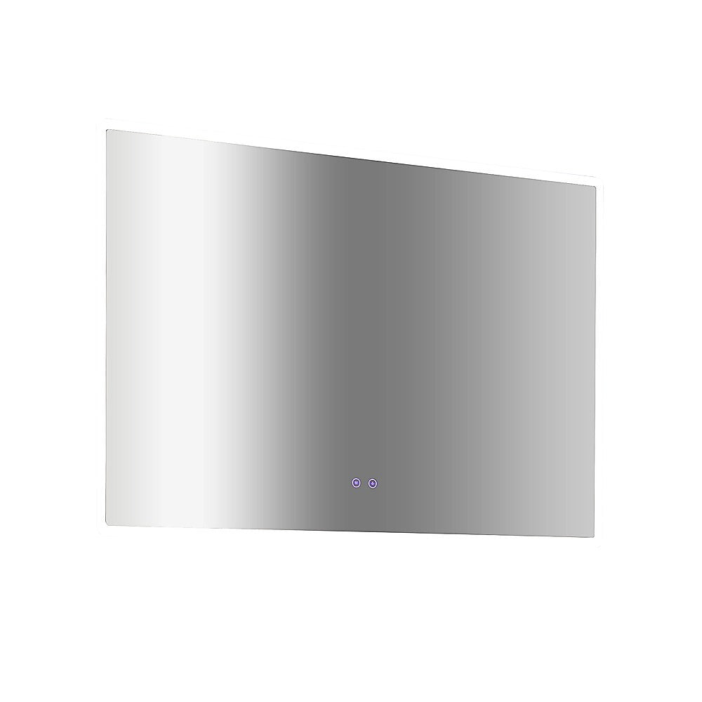 Rectangular Mirror LED Anti-Fog Illuminated Bathroom Living Room - 120x80cm V63-840621