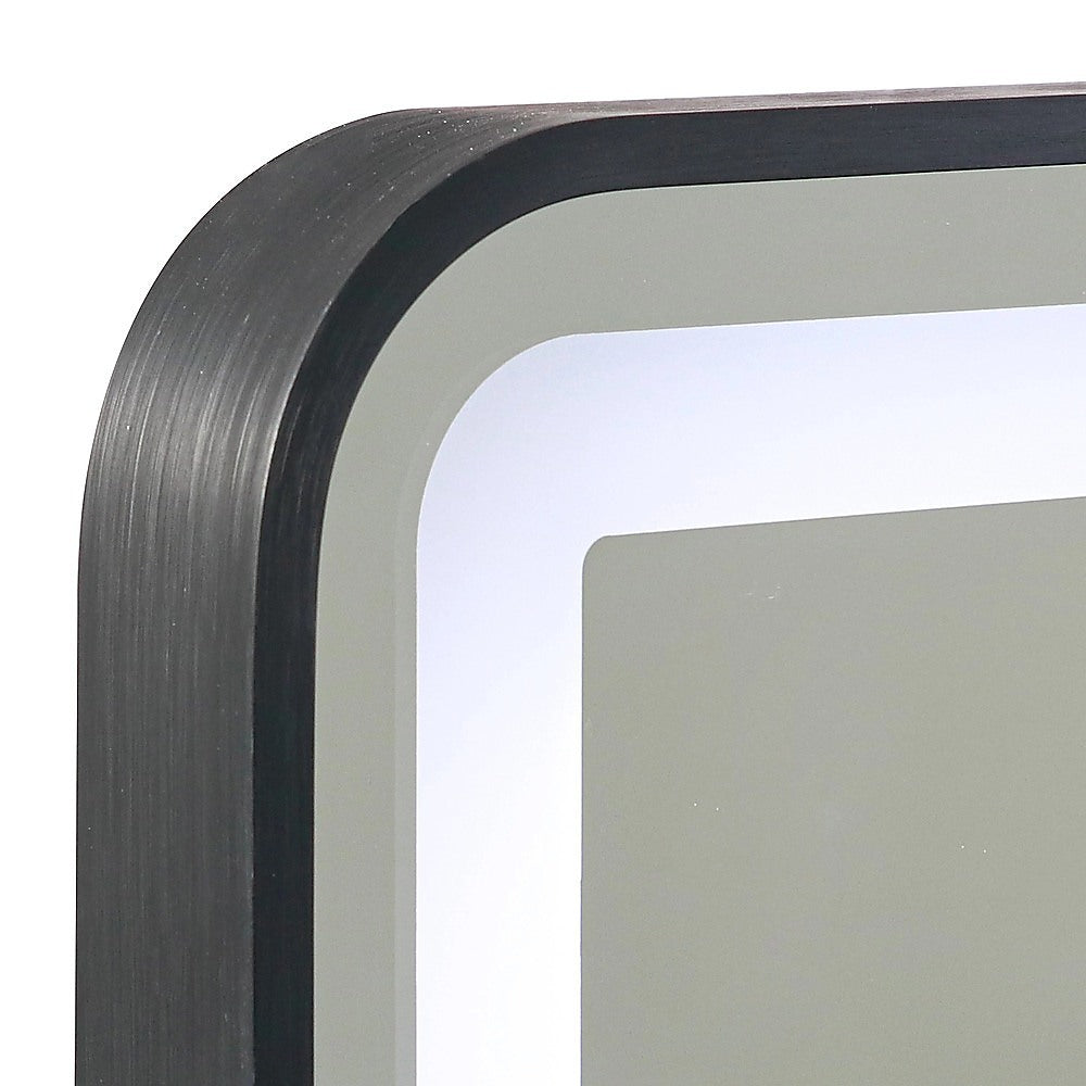 Rectangular Mirror LED Anti-Fog Illuminated Bathroom Living Room - 90x70cm V63-840631