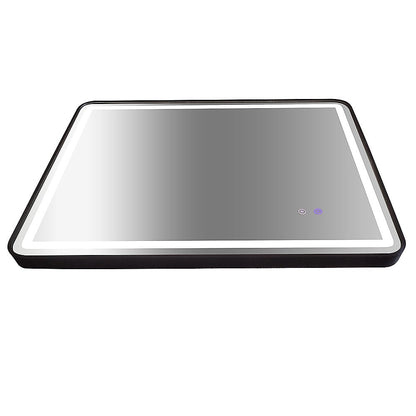 Rectangular Mirror LED Anti-Fog Illuminated Bathroom Living Room - 90x70cm V63-840631
